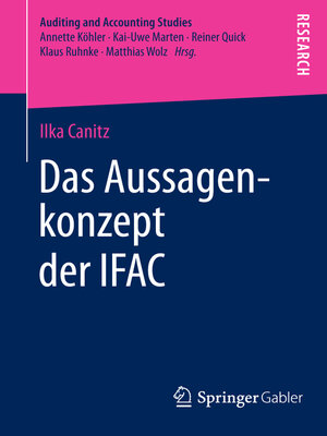 cover image of Das Aussagenkonzept der IFAC